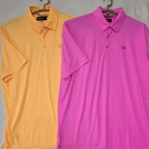 Loudmouth Men's Pink and Yellow Polo Shirts
